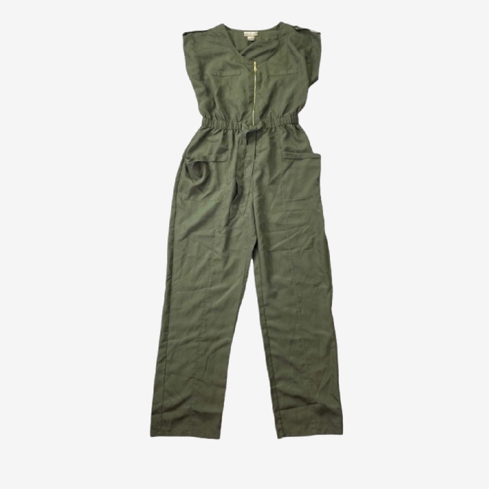Miss Tina Green Short Sleeve Jumpsuit